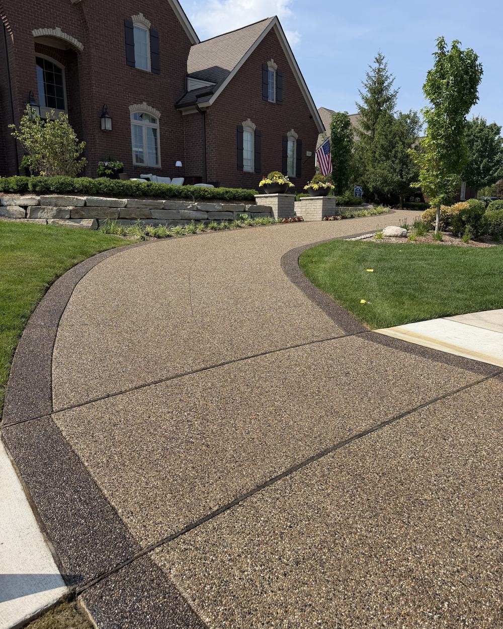 The same driveway after concrete sealing